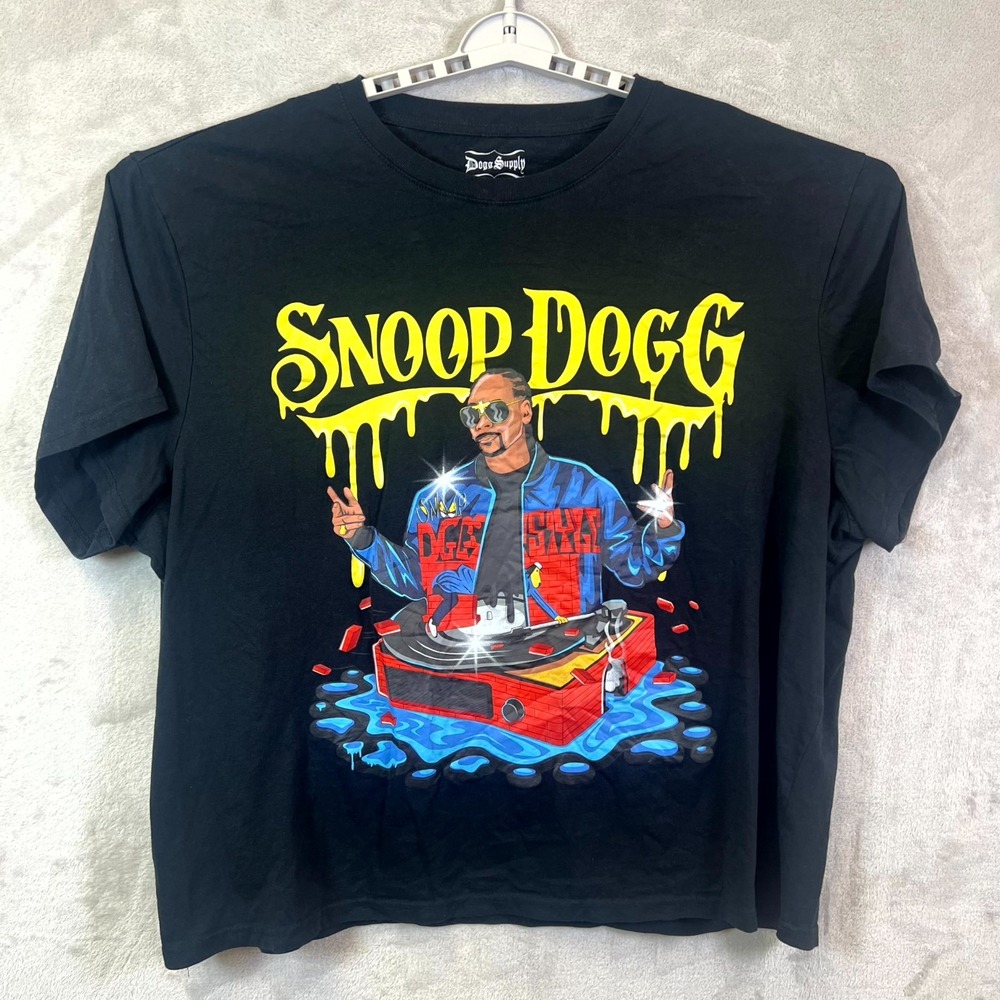 Dogg Supply by Snoop Dogg T-Shirt Men's 3XL Black Cotton Logo Drip Graphic Tee